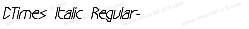 CTimes Italic Regular字体转换